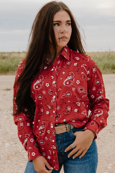 BANDANA BABE BUTTON UP